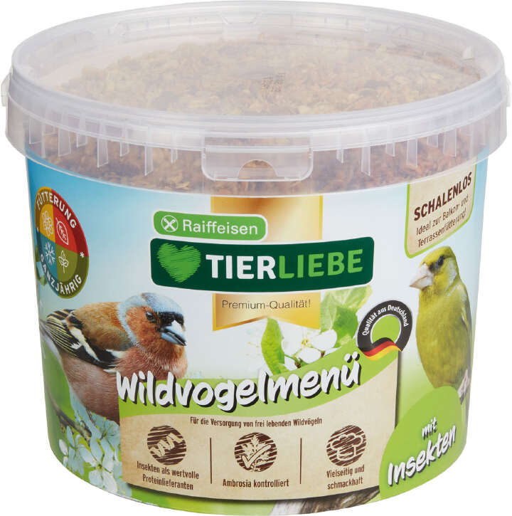 TIERLIEBE Wildvogelmenü mit Insekten